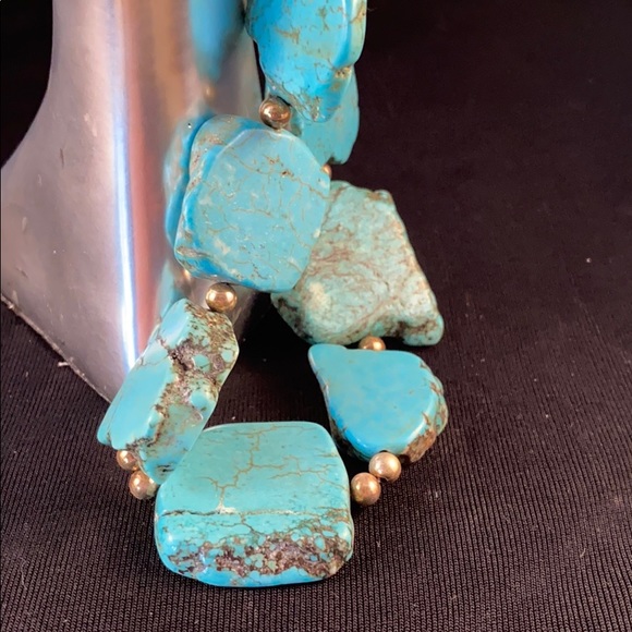 Navajo made Sterling silver & Turquoise necklace - Picture 2 of 8